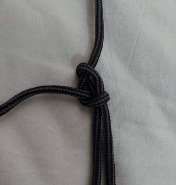bowline knot tying