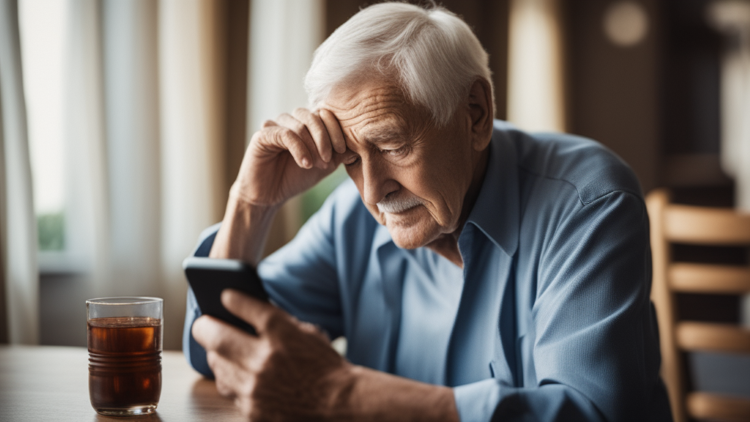 A senior using a Smartphone to call emergency services.From: What Are the Challenges of Emergency Planning for the Elderly?