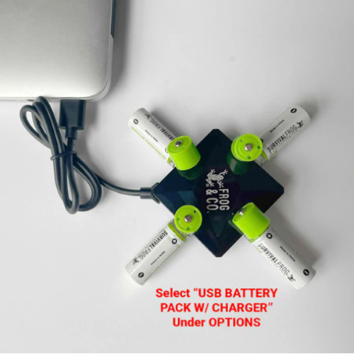 USB Rechargeable AA Batteries Survival Frog