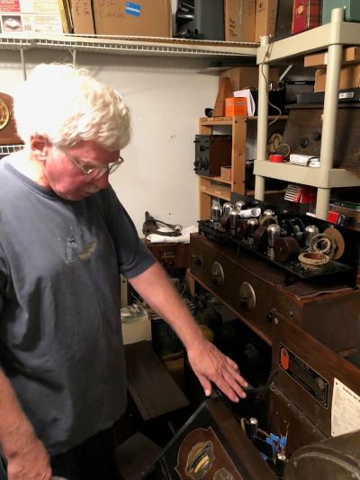 In the left image is my husband, Jerry, who has an obsession with old radios. He gets them online and fixes them up for sale. These radios used vacuum tubes, which started in the late 1920s. This is an excellent activity to do as you age