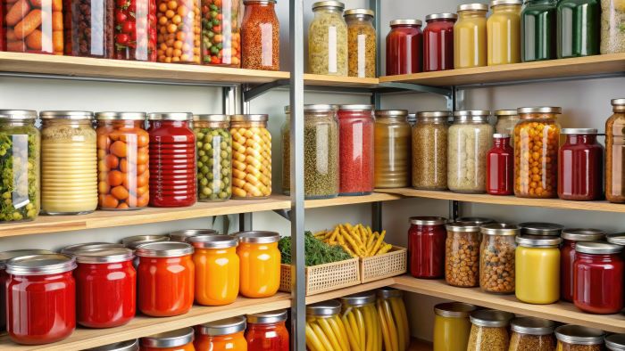 A healthy food stockpile of home canned goods.17 Things to Do Before Building a Survival Food Stockpile