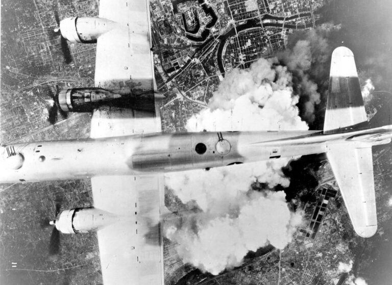How to Plan for Nuclear Fallout: Your Armor Against the Glow A B-29 over Osaka on 1 June 1945 By United States Army Air Force - United States Air Force Historical Research Agency - Maxwell AFB, Alabama from "History and Units of the United States Air Force", G H J Sharrings, European Aviation Historical Society, 2004. Photo credit given as from USAFHRA., Public Domain, https://commons.wikimedia.org/w/index.php?curid=10935871 Boeing B-29A-45-BN Superfortress 44-61784 6 Bombardment Group G 24 BS - Incendiary Journey June 1,1945 mission to Osaka,Japan. (U.S. Air Force photo)