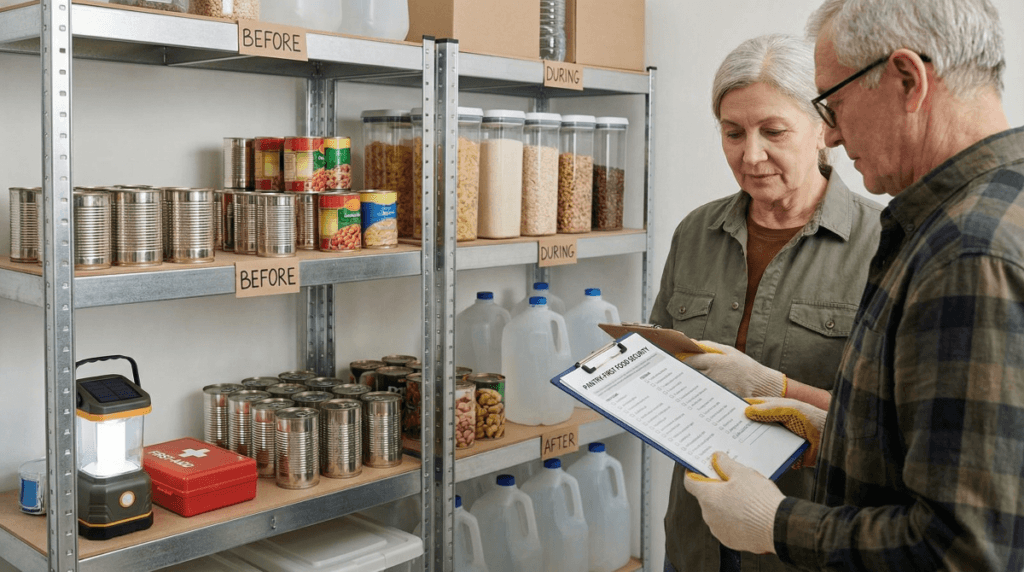 Pantry-First Food Security for Senior Survivalists. Checking their survival prepper list for the pantry.