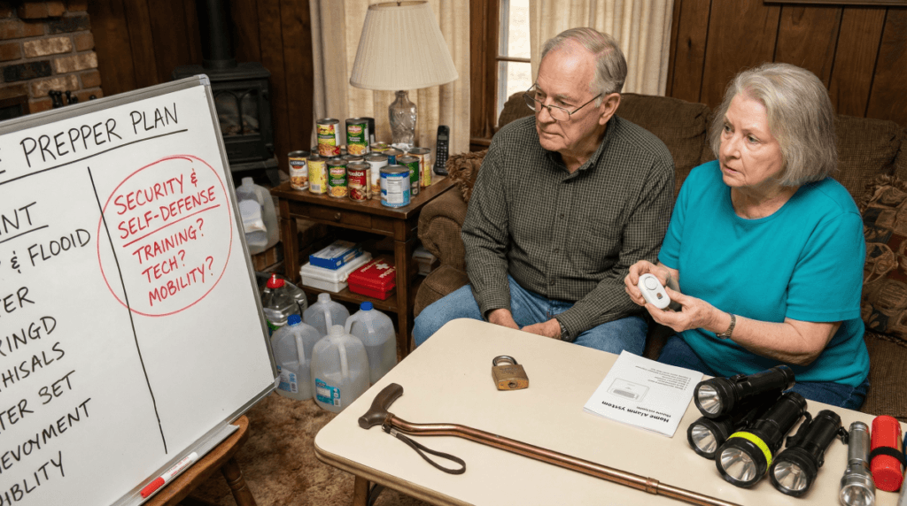 Security and Self-Defense Gaps: Section 9Seniors discussing gaps in their prepping plans.