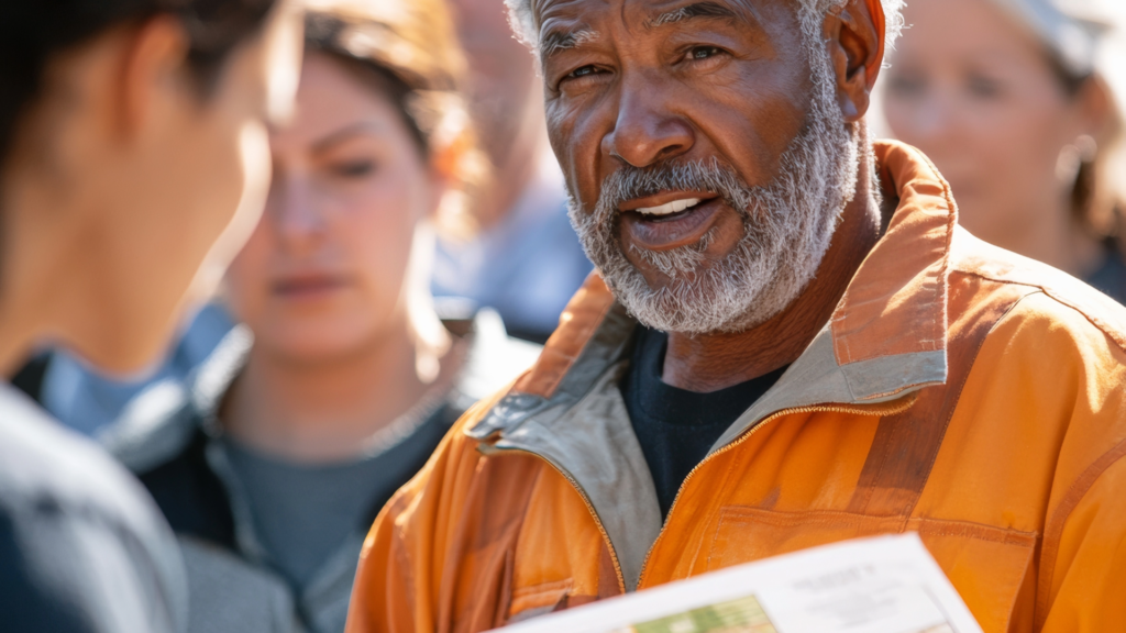 Senior man giving directions for an evacuation.Evacuation Planning for Seniors: How to Leave Quickly and Safely in an Emergency