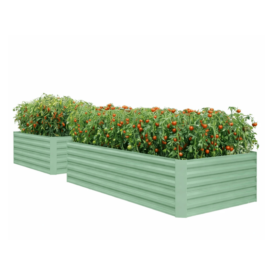 Garvee 2-Pack 8' 4' 2' Metal Raised Garden Beds