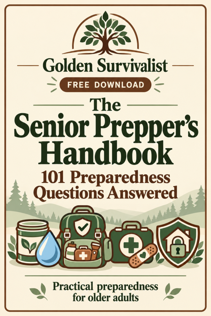 TGS | Cover of The Senior Prepper’s Handbook: 101 Preparedness Questions Answered